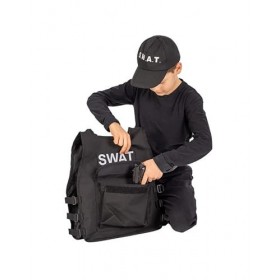 CARNIVAL TOYS Swat set for boy veste, a, pistol in bag w/hook.