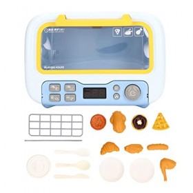 Keenso Ensemble de Jeu de Cuisine pour Micro-Ondes, Musique Légère, Couteau, Fourchette, Modèle Alimentaire, Jouets de Cuisin