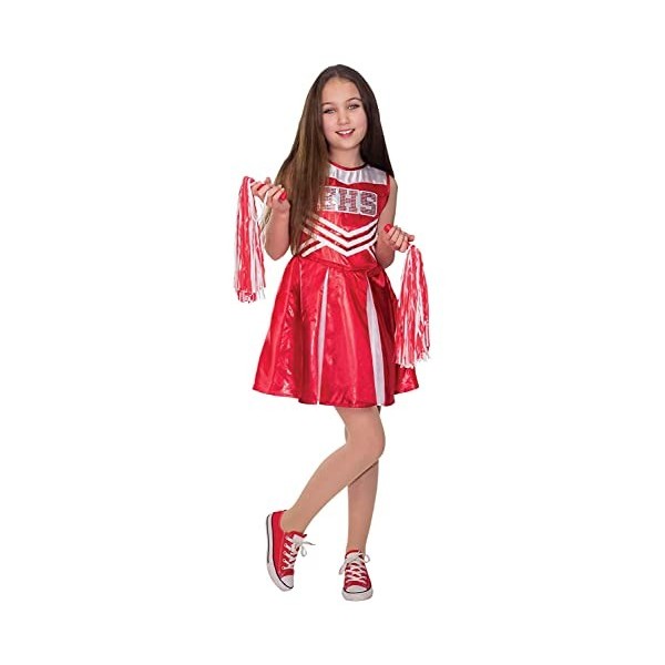 Rubies Cheerleader Cheerleader High School Musical Costume de pom-pom girl Disney pour fille Taille 5-6 ans 301086-M 