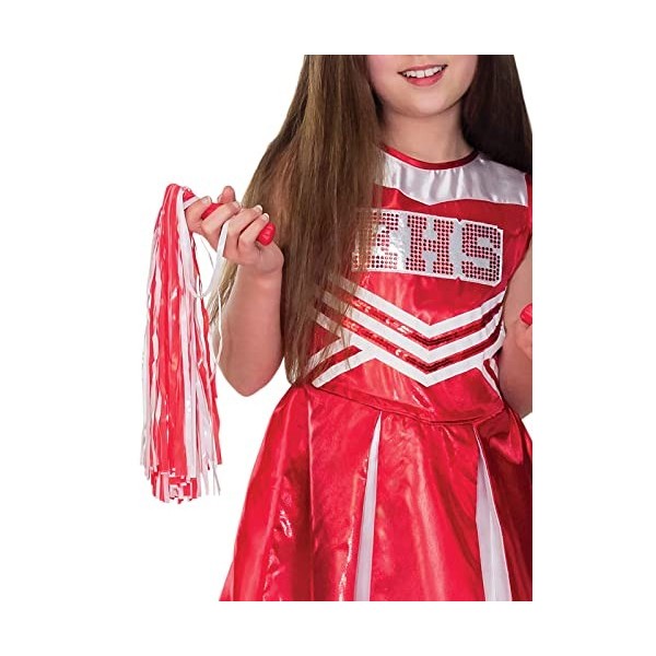 Rubies Cheerleader Cheerleader High School Musical Costume de pom-pom girl Disney pour fille Taille 5-6 ans 301086-M 