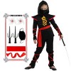 Costume de ninja de luxe pour enfants, fête dHalloween, jeux de rôle ninja taille L 