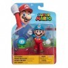 JAKKS Pacific World of Nintendo - Super Mario - Figurine articulée 10.2cm + Accessoire - Mario de Glace + Fleur
