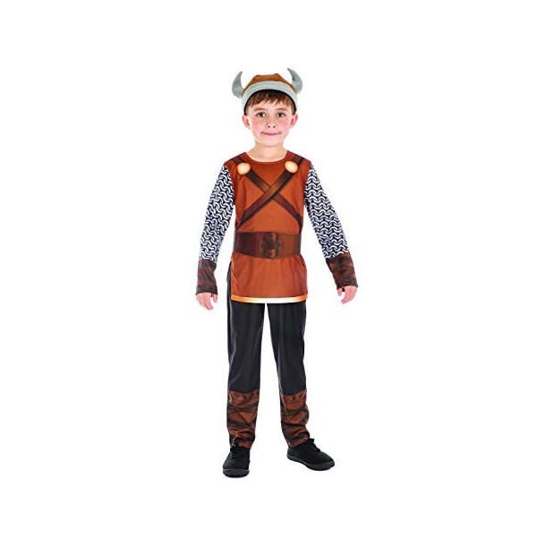 Bristol Novelty CF203 Costume de Garçon Viking, taille 6-8 ans