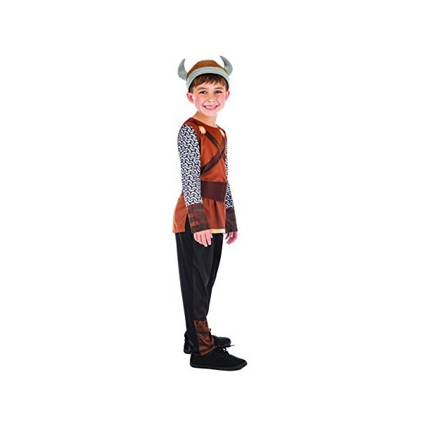 Bristol Novelty CF203 Costume de Garçon Viking, taille 6-8 ans