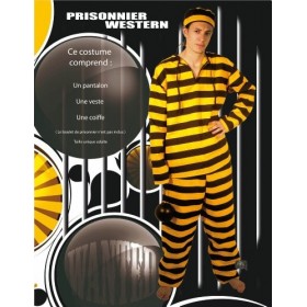 Party Pro- Déguisement-Prisonnier de Western, Mens, 865100, Jaune, Taille M/L