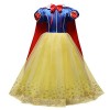 IMEKIS Enfant Filles Blanche-Neige Costume Princesse Halloween Cosplay Habillage De Noël Fantaisie Robe En Tulle Avec Accesso