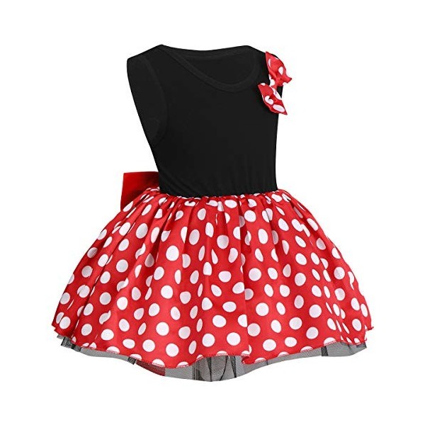 FYMNSI Robe tutu à pois,Pour enfant,Pour le carnaval,En forme de souris,Pour un anniversaire, une fête, un cosplay,Manches co