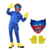LucaSng Costume de coquelicot pour enfant avec masque et gants Bleu Taille L