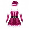 Alvivi Enfant Fille Robe De Noël Déguisement Princesse Noël Robe Costume Mère Noël Et Chapeaux Robe Tenue Soirée Partie Fête 