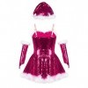 Alvivi Enfant Fille Robe De Noël Déguisement Princesse Noël Robe Costume Mère Noël Et Chapeaux Robe Tenue Soirée Partie Fête 