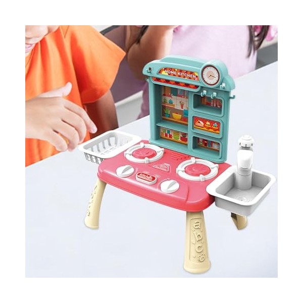 perfk Jouets dévier de Cuisine, système de Cycle deau Automatique, Jeu de rôle, évier, motricité Fine, Cuisine, Lavage, Jou