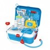 MSHK Docteur Enfant Jouet Jeu Dimitation avec Accessories Médical Sac À Dos Médecin Role Play pour Garçons Filles Âge 3 Et U