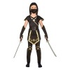 Mon autre moi, Costumes vivants, Ninja-Kostüm für Mädchen, Farbe: schwarz 10-12 ans Schwarz