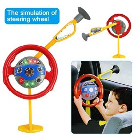 Siège de voiture électronique pour siège arrière de bébé - Jouet de conduite amusant - Cadeau pour enfants multicolore 