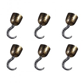 jojofuny Lot de 6 crochets de pirate - Accessoires de déguisement de pirate - En plastique - Pour adultes et enfants