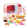 Four A Micro-Ondes Jouet Enfant, 28pcs Jouet Micro-Ondes avec Lumière Et Son, Ustensiles De Cuisine Enfant avec Simulation Al