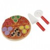 Jouet de pizza en bois, bricolage Pizza Play Food Set pour les jeux de rôle pour enfants, apprentissage et cadeau éducatif