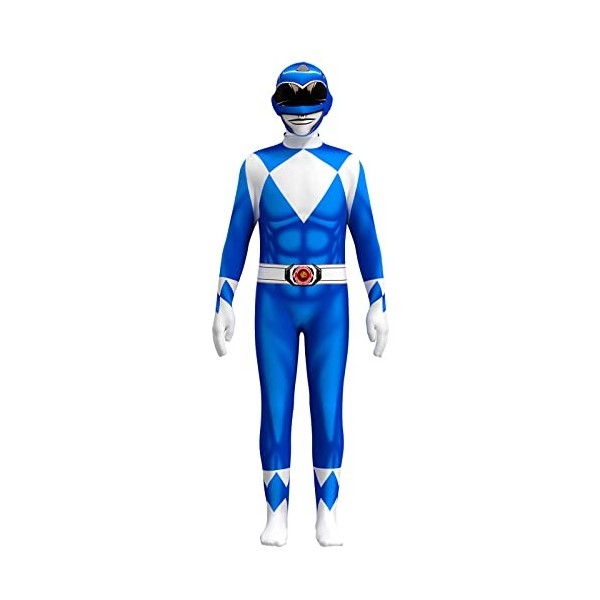 Tlarsun Costume de Ranger bleu pour garçons et filles de 4 à 6 ans