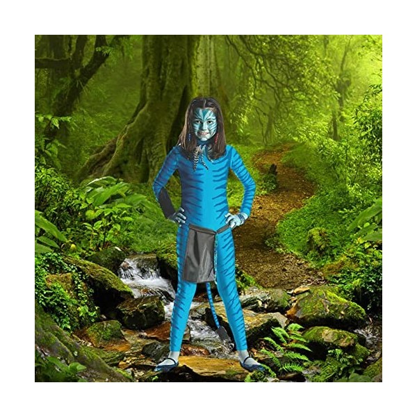 PIGMANA Avatar2 Cosplay Costume, Film Cosplay Costume, Adultes Enfants Jeu De Rôle Bleu Combinaison Garçons Filles Fête Hallo