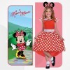 DISGUISE Officiel Classic Deguisement Minne Fille avec Oreille Minnie Rouge, Robe Minnie Mouse Déguisement de Carnaval Mardi 