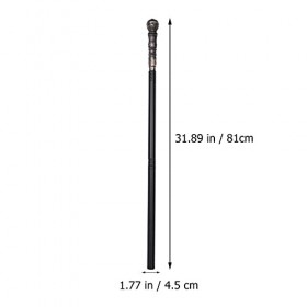 jojofuny Bâton de Marche pour Halloween Cane - Argent Antique - Accessoire de Costume dhalloween