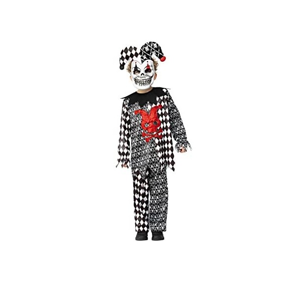 Smiffys 56436L Costume de maléfique pour garçon, noir et blanc, taille L 10-12 ans