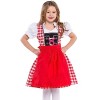 IBAKOM Enfants Filles Oktoberfest Outfit Bavarois Robe Dirndl Costume Carnaval Médiéval Fête bière Jeune Cosplay Déguisement 