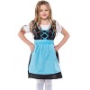 IBAKOM Enfants Filles Oktoberfest Outfit Bavarois Robe Dirndl Costume Carnaval Médiéval Fête bière Jeune Cosplay Déguisement 