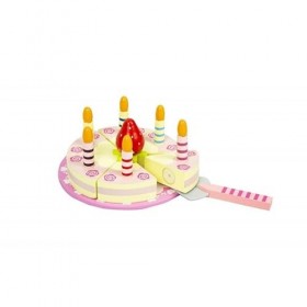 Gateau Anniversaire Bois - Accessoires Dinette Enfant 3 Ans - Jeux Cuisine Enfant - Jouet Dinette en Bois - Gateau Anniversai