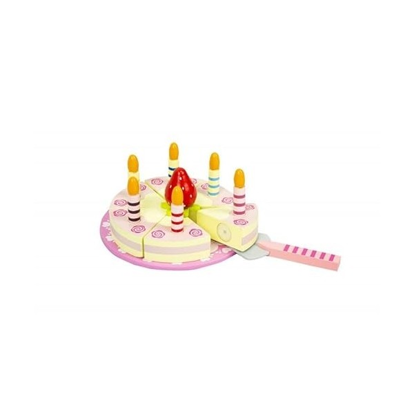 Gateau Anniversaire Bois - Accessoires Dinette Enfant 3 Ans - Jeux Cuisine Enfant - Jouet Dinette en Bois - Gateau Anniversai