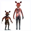 Jiumaocleu Costume de jeu Five Nights pour garçons et filles FNAF Combinaison effrayante avec masque dhorreur, costume de fê