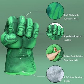 XNFIVE 1 Paire Gants de Super Héros Gants de Boxe Grande Peluche Douce Main Superhéros Poings pour Enfants 3 Ans et Plus, Cos