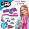 Colorbaby Shimmer n Sparkle - Ensemble de Coiffure pour Enfants - Tresseur de Cheveux électrique - Peigne à barbelé - Enfile