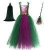 Keptfeet Hocus Pocus Costume, Winifred Sanderson Sisters Costume Kids Witch Costume Girls Halloween Party Cosplay Fancy Dress