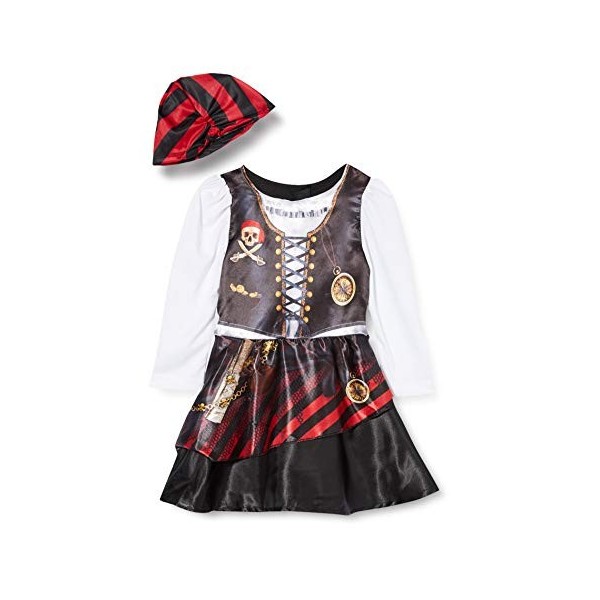 amscan 9910095 Costume de pirate durable pour fille 3-4 ans