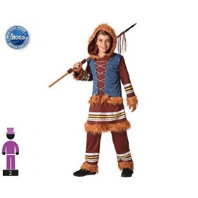Atosa-66286 Déguisement Esquimau/Esquimaude, Garçon, 66286, Marron, 3-4 Ans