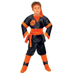 Ciao Dragon Ninja Black Costume Bambino Taglia 4-5 Anni , Nero, Noir/Orange, Ans Fille