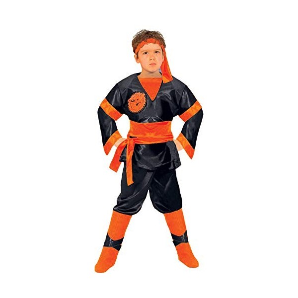 Ciao Dragon Ninja Black Costume Bambino Taglia 4-5 Anni , Nero, Noir/Orange, Ans Fille