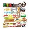 ERTY Jouet DIY DIY - Kit de nourriture - Fruits et légumes - Accessoires de cuisine - Compatible avec les figurines Lego