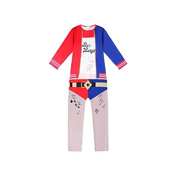 TBNRFrags Costume de Squad Harley Quinn pour fille Style 01, 9-10 ans 