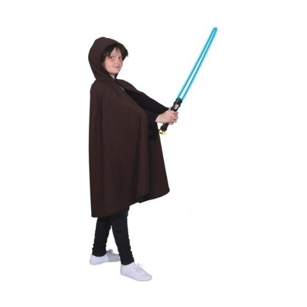 Child Costume Cloak With Hood Brown - Size: 128