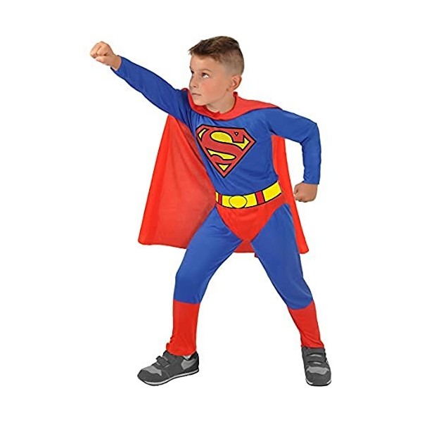 Ciao Enfants et garçons Superman Enfant Original Dc Comics Taille 3-4 Ans Costume, Bleu/Rouge, ans EU