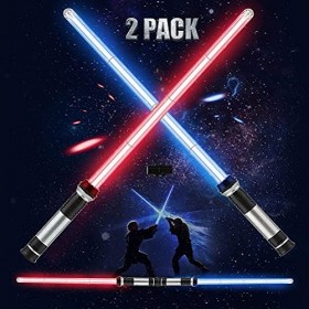 Sabre laser Star Wars 2 en 1 pour enfants - Sabre laser flexible pour Noël, Halloween, anniversaire, jeu de rôle - Accessoire