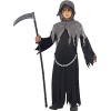 Grim Reaper Costume, Black, Cloak & Hood, L 