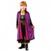 Rubies Déguisement Anna Deluxe Frozen 2 pour Fille, Robe en Satin de Luxe Officiel dAnna de la Reine des Neiges, Violet, Noi