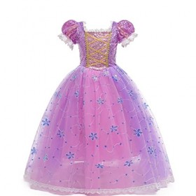 Belle & Moana® Robe Princesse pour Filles, Fille Robe de Princesse Raiponce, Robe Princesse Filles pour Fêtes, Anniversaires,