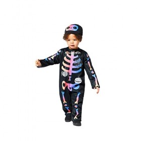 amscan 9914787 – Déguisement de squelette ombré pour petite fille de 2 à 3 ans