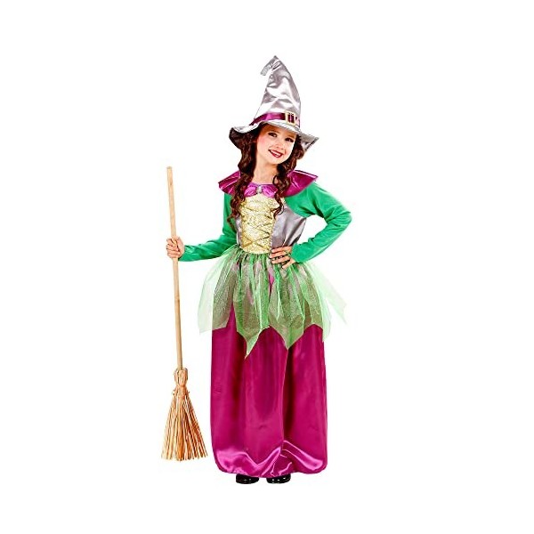 "WITCH" green/purple - dress, hat - 158 cm / 11-13 Years 