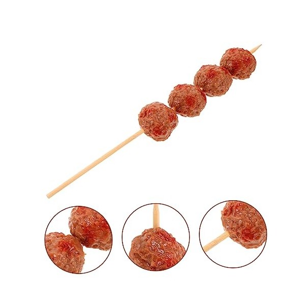 Toyvian 3 Pièces Simulation Brochettes De Barbecue Jeux en Plastique Ensemble De Jeu pour Enfants Mini Nourriture Grill Inter