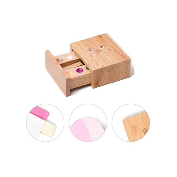 UMU® Kit de Jeu de Maquillage en Bois pour Enfants avec Sac Incluant Maquillage, Sèche-Cheveux, Miroir etc., Mallette de Maqu